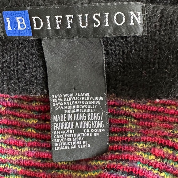 IB Diffusion Sweater 80s Colorful Wool Blend - Picture 4 of 8